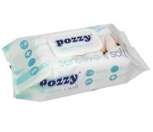 Pozzy Baby Wet Wipes w/Cap - Sensitive&Soft
